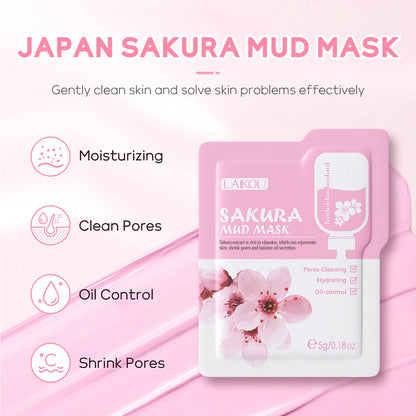 LAIKOU Japan Sakura Skincare Set Moisturizing Anti-Aging Kit Wrinkle Smoothing Radiance Boosting Facial Kit Gift Set
